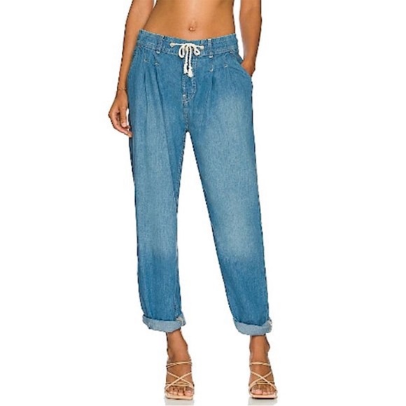 Free People We The Free Luna Denim Pull On Jean Size Small - Picture 2 of 10